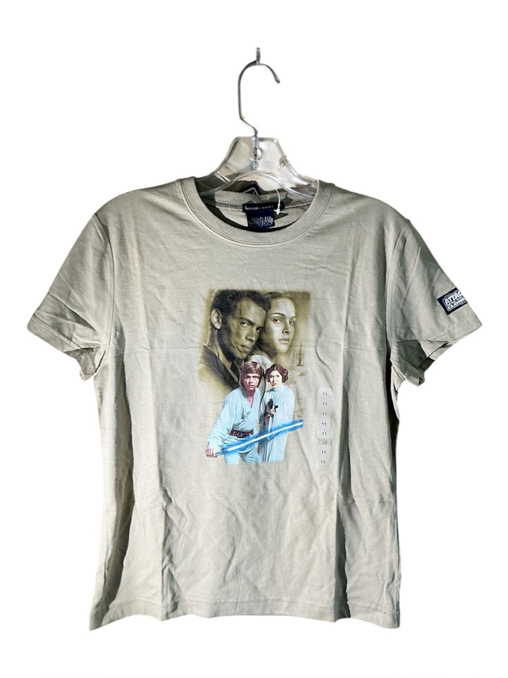 Vtg ‘02 Star Wars Attack of the Clones tshirt PreDisney Lucasfilm beige m nwt